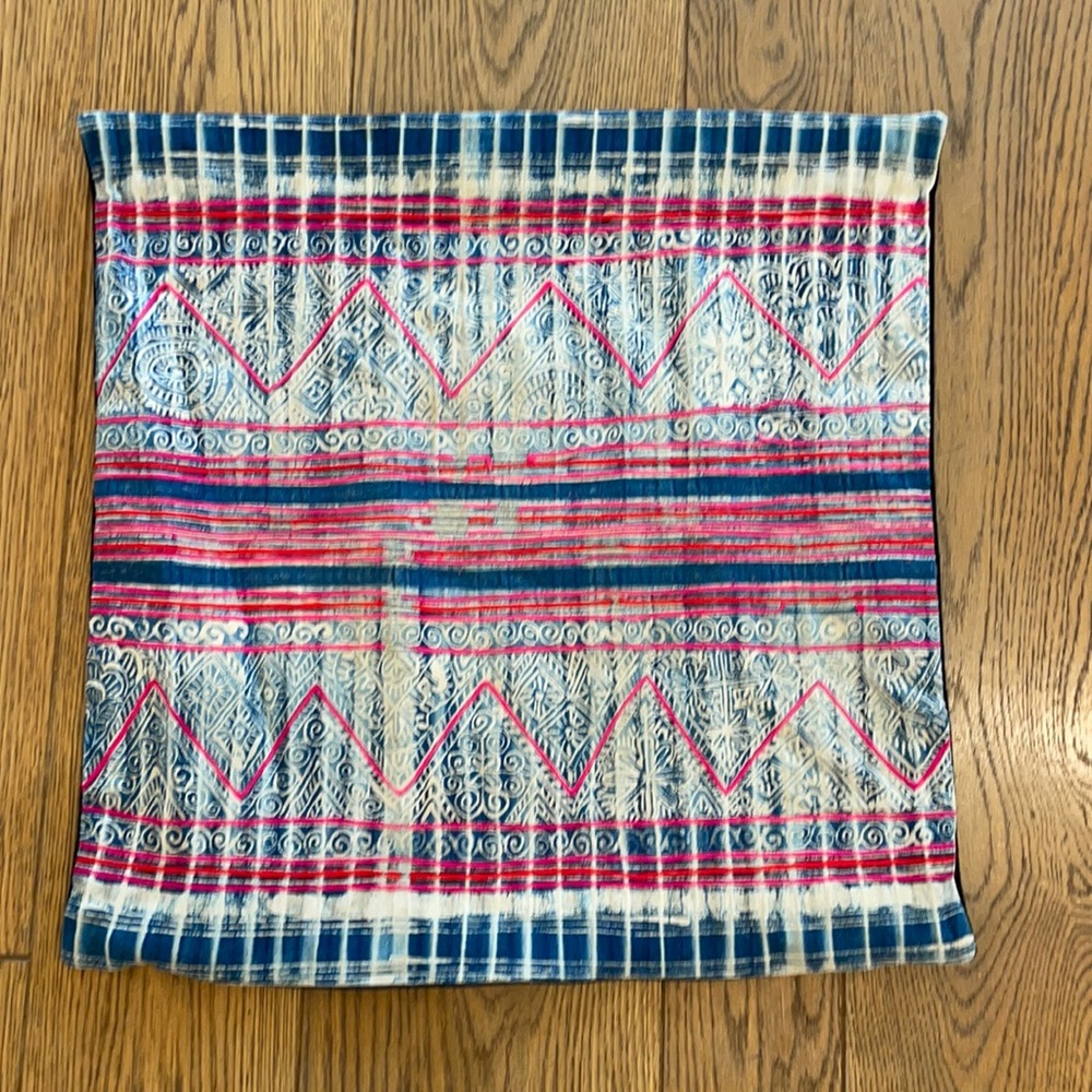 Vintage batik pillow case